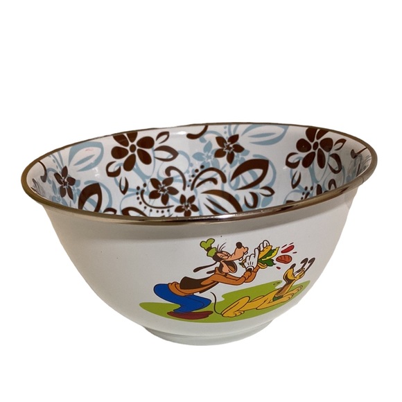2 Disney Store Goofy and Pluto Cereal bowls Metal Enamelware - Picture 3 of 10